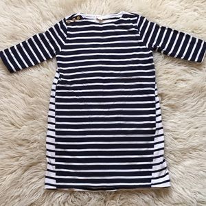 Crewcuts navy striped dress